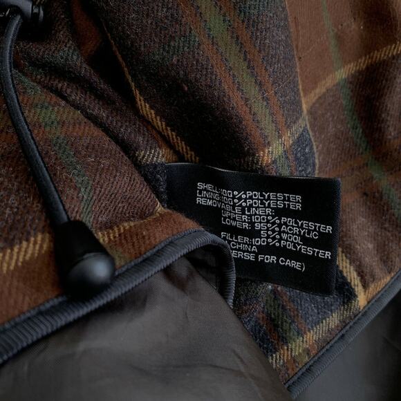 Jos A Bank Flannel Lined Overcoat Brown Faux Suede Field Casual Mens Large - Picture 8 of 8